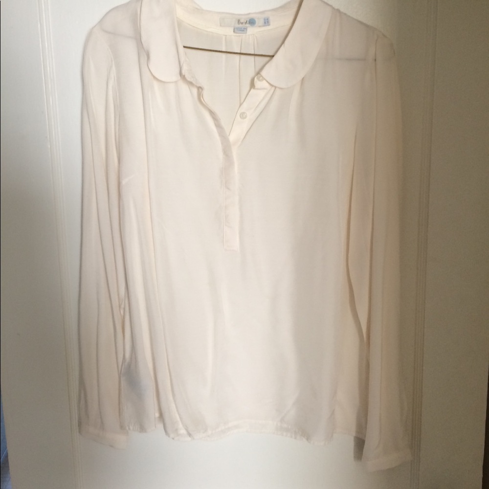 Boden cream colored button down blouse